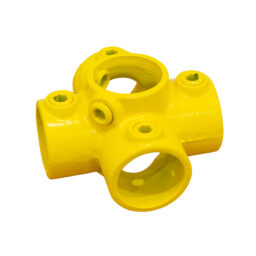 4 Way Cross with Central Tube Yellow