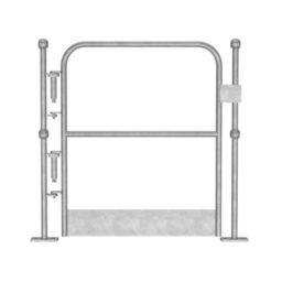 Galvanised L/H Self-Closing Gate H: 1100mm comes with Kick Plate