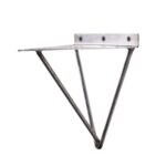 Raw Steel Hairpin Shelf Brackets | Industrial Style | Pair