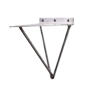 Raw Steel Hairpin Shelf Brackets | Industrial Style | Pair