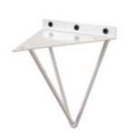 White Hairpin Shelf Brackets | Industrial Style | Pair