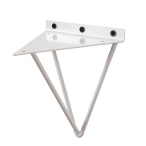 White Hairpin Shelf Brackets | Industrial Style | Pair
