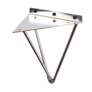 Chrome Hairpin Shelf Brackets | Industrial Style | Pair